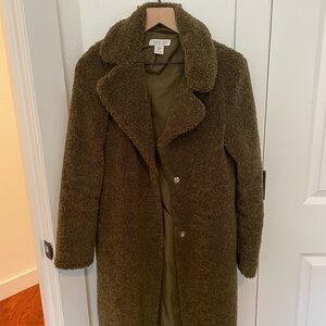 Rachel Zoe Olive Green Teddy Coat